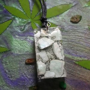 Raw amazonite chucks pendant